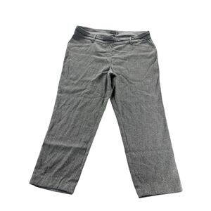 Ryan Wylde Black & White Flat Front Chino Ankle Dress Pants Women's Size 22W